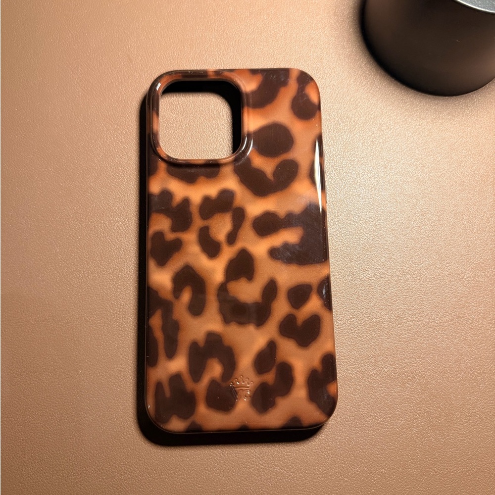 Leopard Print Brown iPhone 14 Pro Max Case - Velvet Caviar